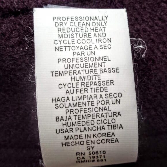 Vintage Anne Klein Purple Wool Open Jacket - Picture 6 of 6